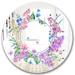 Designart 'Garland Sweet 4' Printed Cabin and Lodge Oval or Round Wall Mirror