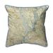 Lake Winnisquam, NH Nautical Map Extra Large Zippered Pillow