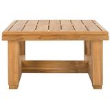 SAFAVIEH Couture Outdoor Montford Teak Commercial Grade End Table. - 24 IN W x 24 IN D x 13 IN H