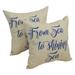 Solarium American Sea 17-inch Indoor/Outdoor Throw Pillows (Set of 2)