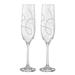 Majestic Gifts Inc Set/2 Toasting Flutes w/etched String Design-6.5oz.