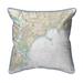 North Long Island Sound, NY Nautical Map Extra Large Zippered Pillow