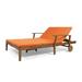 Perla Acacia Wood Double Chaise Lounge by Christopher Knight Home