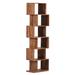 Porter Designs Urban Contemporary Solid Sheesham Wood 6-Tier Bookcase, Natural
