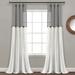 Lush Decor Linen Button Single Panel Window Curtain