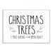 Stupell Christmas Trees Farm Sold Holiday Black And White Word Design Wood Wall Art, Proudly Made in USA