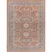 Antique Rust Floral Oushak Turkish Area Rug Handmade Oriental Carpet - 8'10" x 11'8"