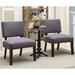 Kyer Transitional Grey Wood 3-piece Table with Chair Set by Furniture of America