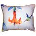 Hummingbird & Trumpet Vine Small Outdoor/Indoor Pillow 11x14