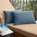 Sunbrella Denim Blue Indoor/Outdoor Pillows, Set of 2, Knife Edge