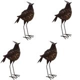 Four 20.3 inch Indoor/Outdoor Animal Bird Statue with Solar Light