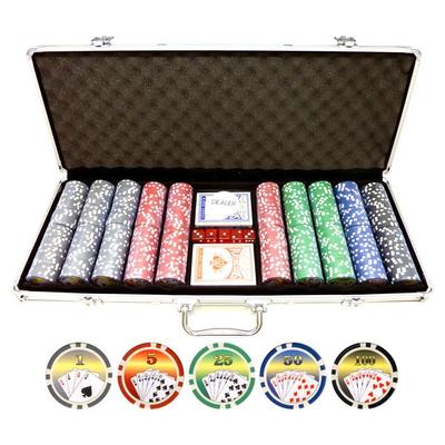 11.5-gram 500-piece Royal Flush Poker Chips Set