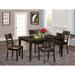 East West Furniture 5 Piece Dining Set- a Rectangle Dinner Table and 4 Kitchen Dining Chairs, Cappuccino (Seat Options)