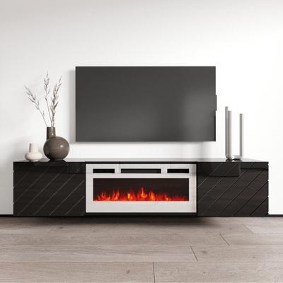 Luxe WH-EF Wall Mounted Electric Fireplace Modern 72" TV Stand