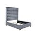 Rocori Grey Wingback Tufted Upholstered Bed