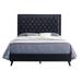 LYKE Home Jewel Tufted QUEEN BED , BLACK