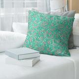 Porch & Den Dahlke Swirly Floral Pattern Throw Pillow