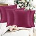 Nestl Solid Microfiber Soft Velvet Throw Pillow Cover (Set of 4)