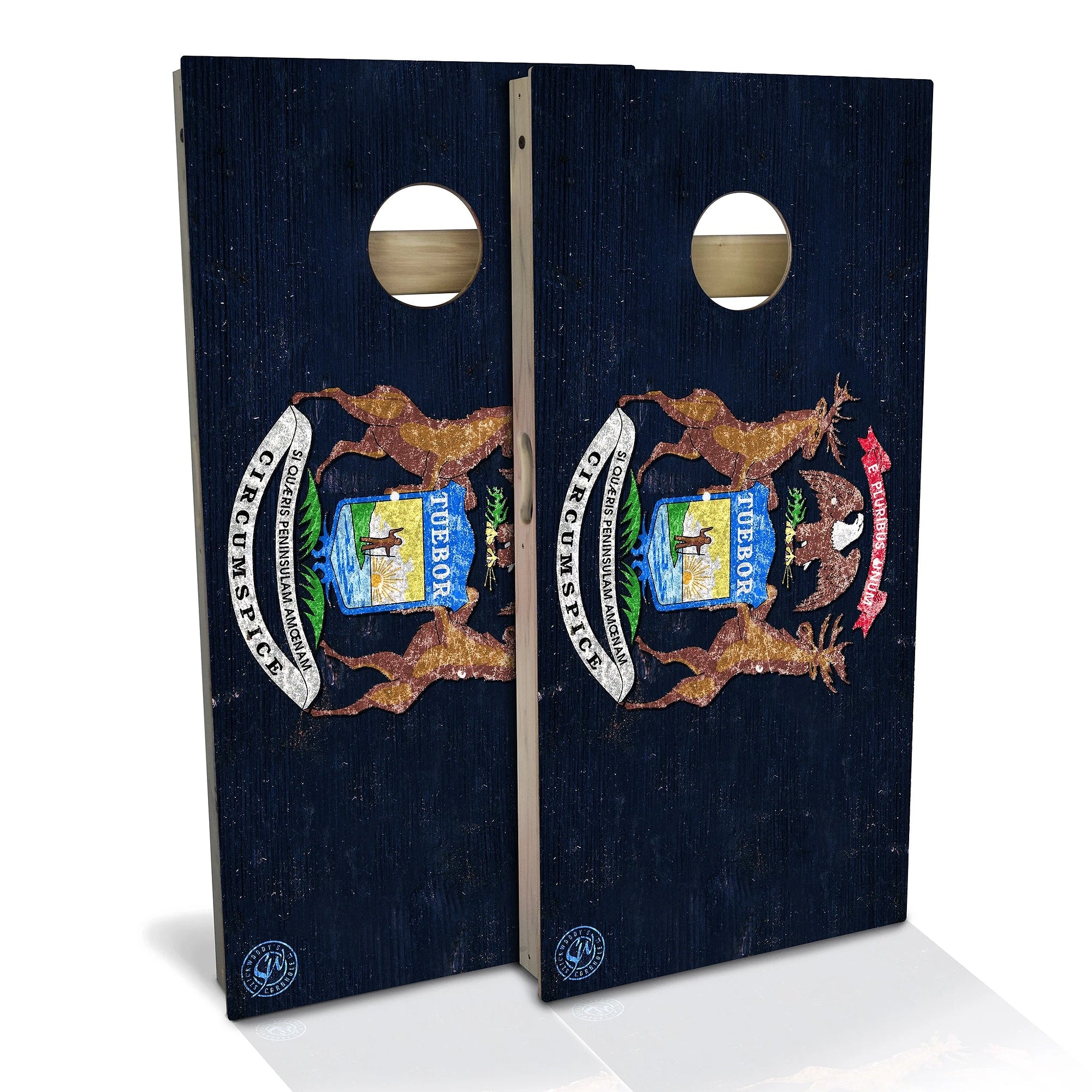 Michigan Flag Outdoor Cornhole Board Set