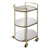 Kate and Laurel Vasseur Metal Bar Cart - 19x15x30