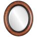 Heritage Framed Oval Mirror in Vintage Walnut