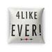 Kavka Designs black/ red 4 like ever accent pillow with insert