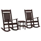 Hawkesbury 3-piece Recycled Plastic Rocking Chair with Side Table Set by Havenside Home