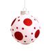 White Red Dot Plastic 3-inch Ball Ornaments (Pack of 4)