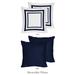 Sweet Jojo Designs Anchors Away Collection Navy White 18-inch Throw Pillow (Set of 2)