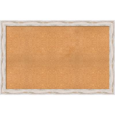 Alexandria White Washed Wood Framed Cork Board