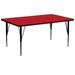 30''W x 72''L Rectangular HP Laminate Activity Table - Adjustable Short Legs