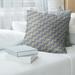 Two Color Basketweave Stripes with Yellow Throw Pillow
