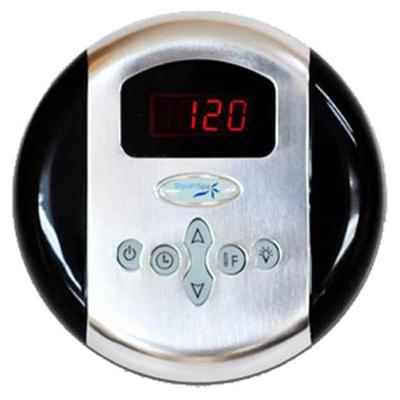 SteamSpa Control Panel with Time and Temperature Presentsin Chrome