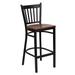 Vertical Back Metal Restaurant Barstool - 16"W x 18.625"D x 42"H - 16"W x 18.625"D x 42"H