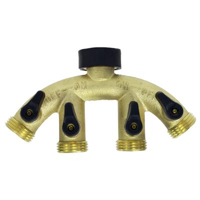 Gilmour 44GF 4 Way Brass Heavy Duty Shut Off Valve