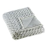 DII Gray Chevron Plush Throw