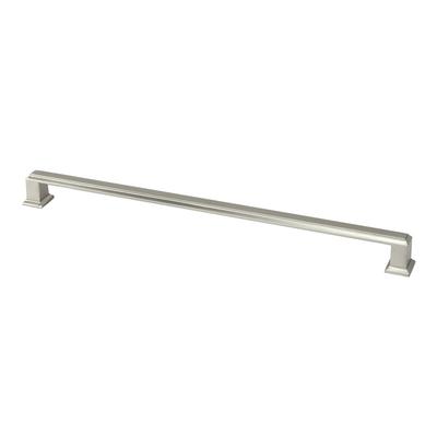 Contemporary 12-inch Roma Stainless Steel Brushed Nickel Finish Square Cabinet Bar Pull Handle (Case of 5)