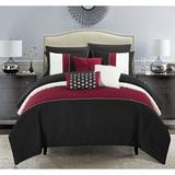 Chic Home Arza 10 Piece Color Block Quilted Comforter Set