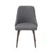 Oslo Mid Century Upholstery Dining Chair In Gray Set of 2