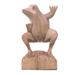 Wood sculpture, 'Dancing Frog' - 8" H x 4.5" W x 2.4" D
