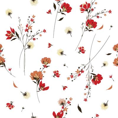 Imperial Floral Removable Wallpaper - 10'ft H x 24''inch W