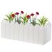 Rectangular Traditional Fence Design Vinyl Planter Box