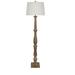 Phlanigan 62.25" H Distressed Traditional Brown Floor Lamp - 62.25"H x 17"Rnd