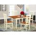 East West Furniture Dining Room Table Set Includes a Rectangle Kitchen Table and Dining Chairs (Chair Seat Type Options)