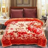 Two-ply Korean-style Raschel Embossed Rose Velvet Polyester Blanket