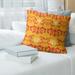 Kansas City Football Baroque Pattern Accent Pillow-Faux Linen