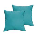 Sorra Home Sloane Aqua Blue 18 x 18-inch Indoor/ Outdoor Knife Edge Pillow Set