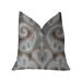 Plutus Paragon Brown, Blue and Beige Luxury Throw Pillow