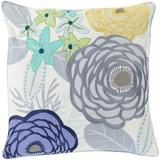 Maurice Floral Feather Down Filled or Poly Filled 20-inch Throw Pillow