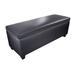 The Sole Secret Retro Dark Grey Vinyl Shoe Storage Bench